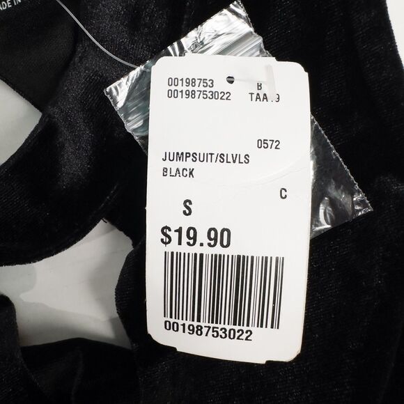 Forever 21 Velvet Sleeveless Romper Womens Small Black Choker Lace Back Party - Picture 5 of 16